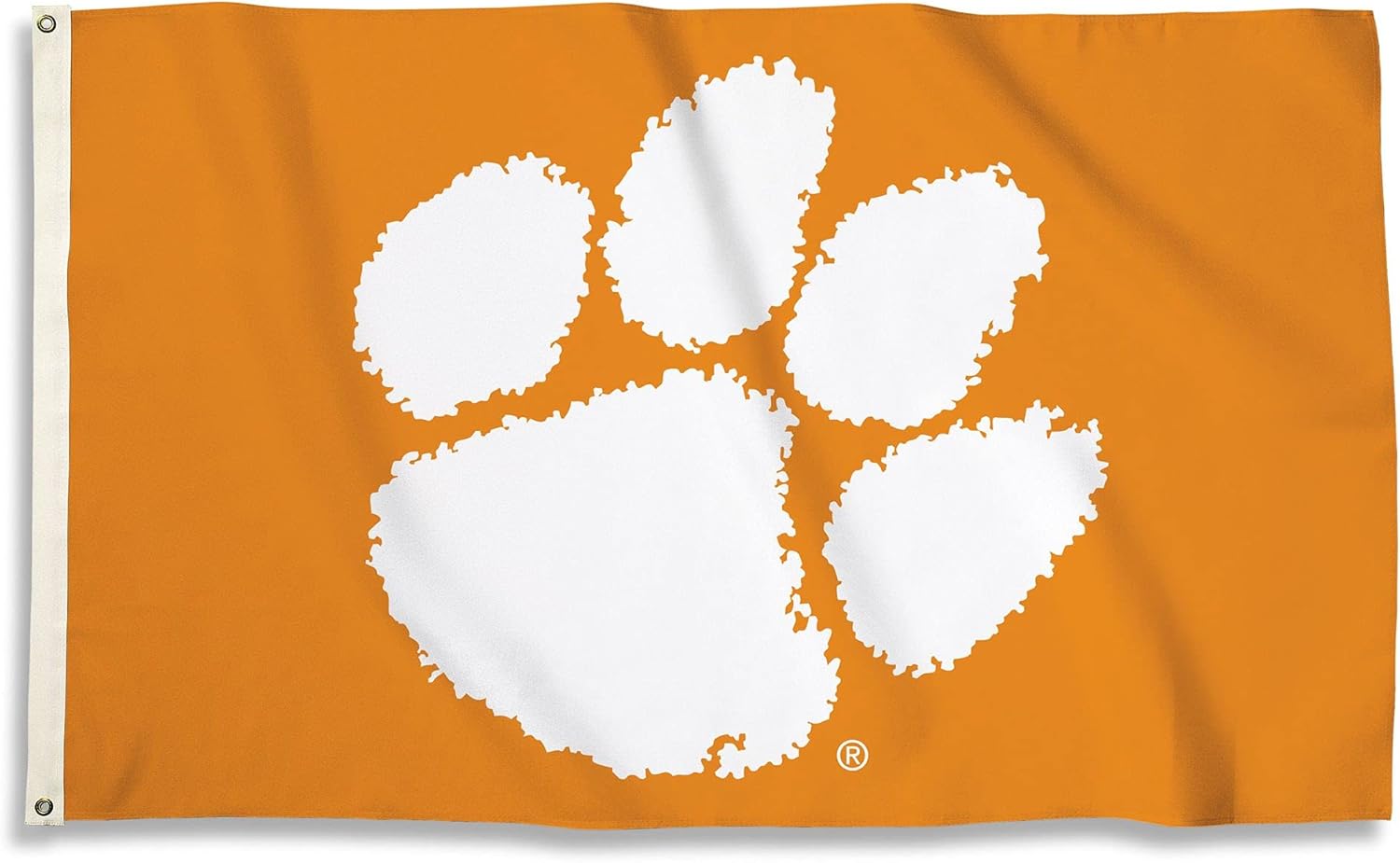 BSI PRODUCTS, INC. - Clemson Tigers 3’x5’ Flag with Heavy-Duty Brass Grommets - CLEM Football, Basketball, & Baseball Pride - High Durability - Designed for Indoor and Outdoor Use - Great Gift Idea