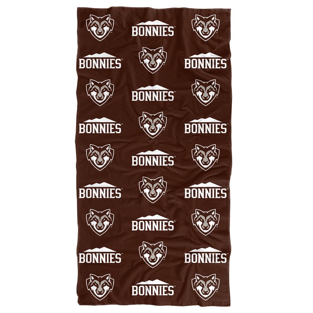 LOGOVISION St. Bonaventure University Beach Towel/Bath Towel, 30"x60" Logo Pattern
