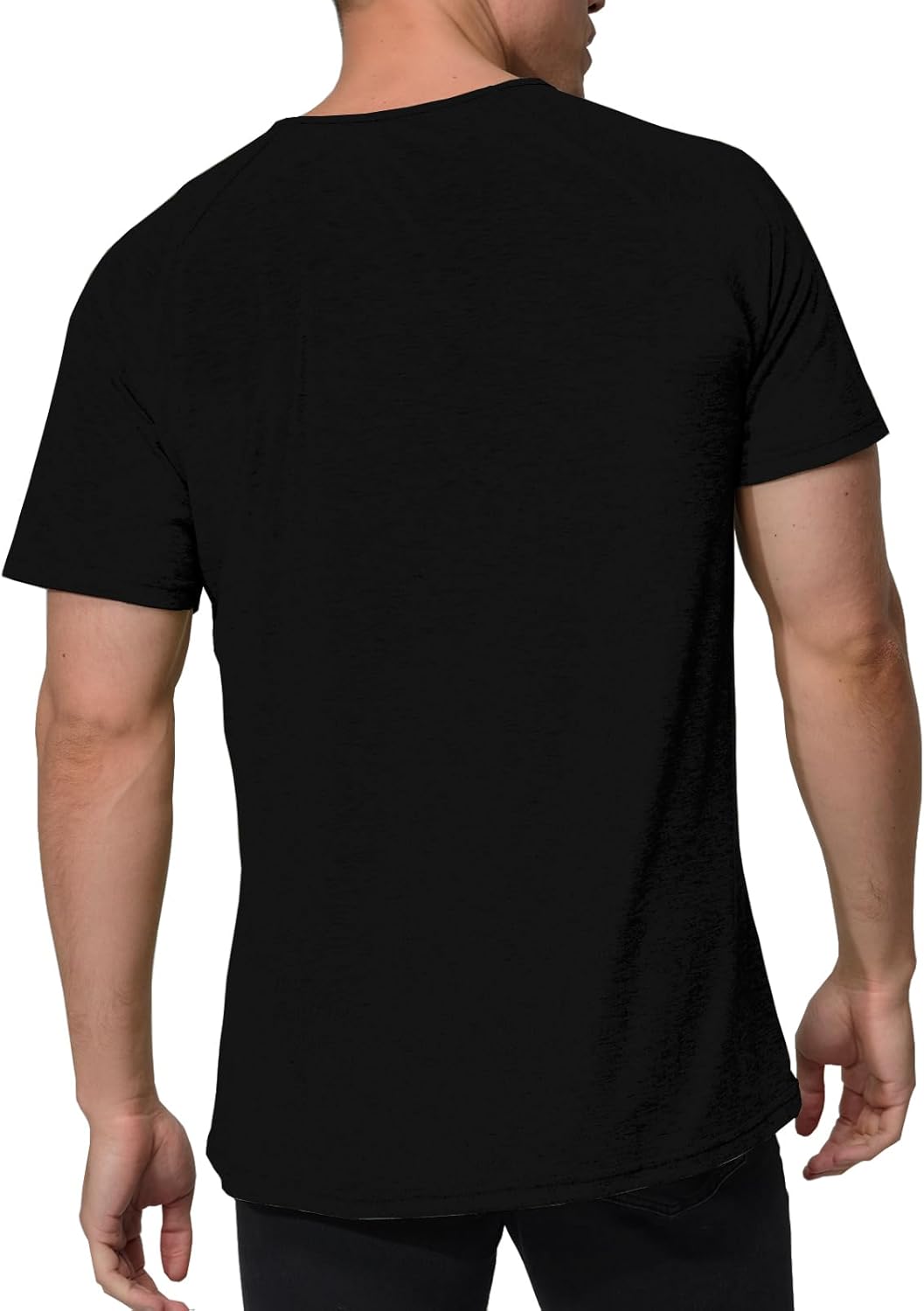 Men's Short Sleeve Crewneck Graphic Tee Believe Cross Print Christian Shirts Workout Shirts - Image 3