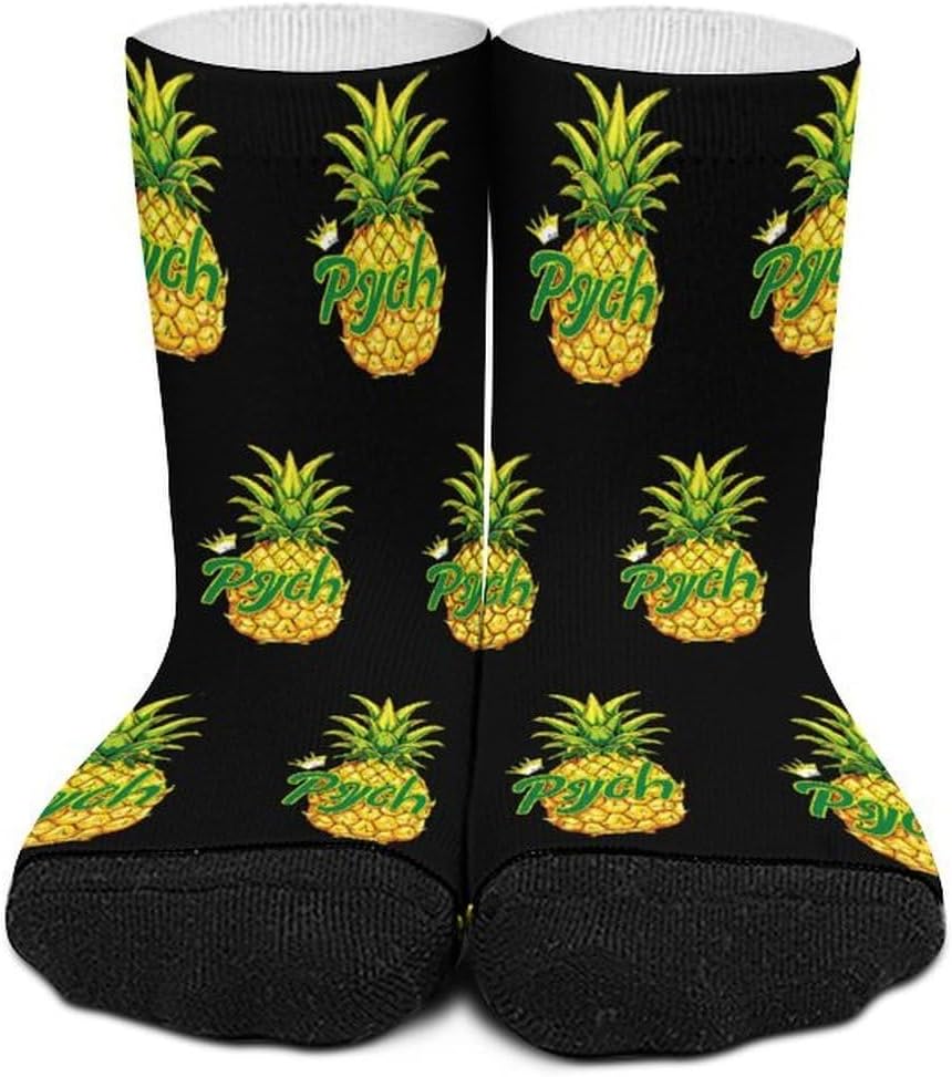 Psych Pineapple Knee High Socks Athletic Long Stockings Sport Casual Crew Tube Sock Boot 30cm