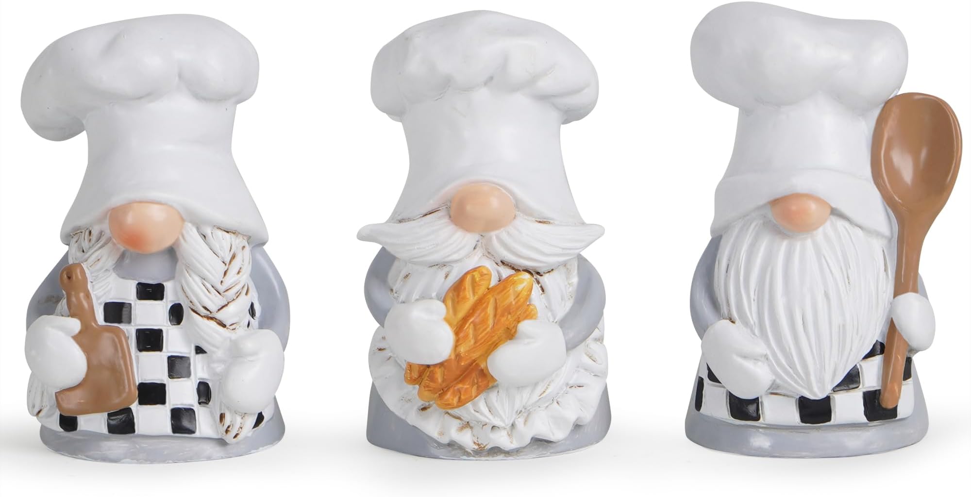 Hodao Chef Gnomes Decorations - Kitchen Home Decoration - Professional Chef Statue - Spring Decoration - Gift for Baking Enthusiasts(3pcs)…