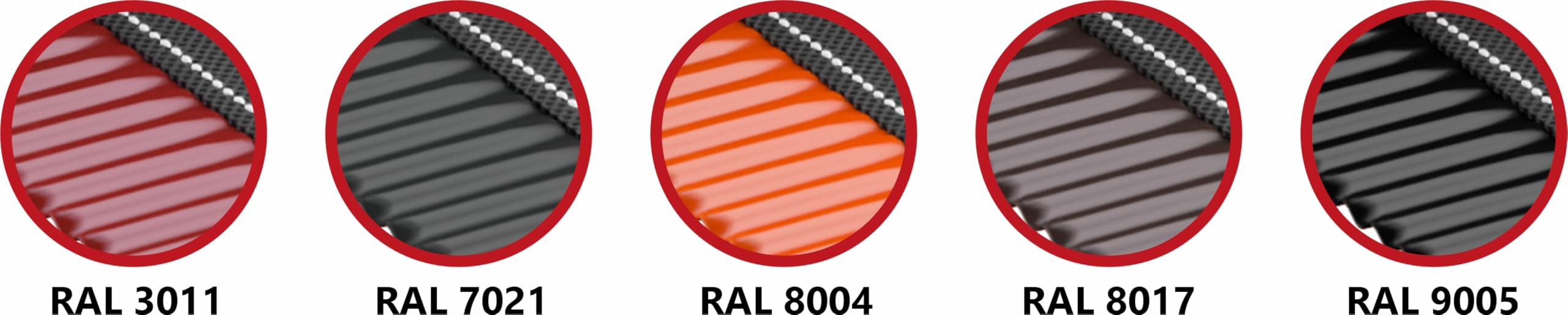 ROLL ECCO cinta de leva Rollo de aluminio + color no tejido: cereza (RAL3011) (310mm de ancho 5 lfm largo)