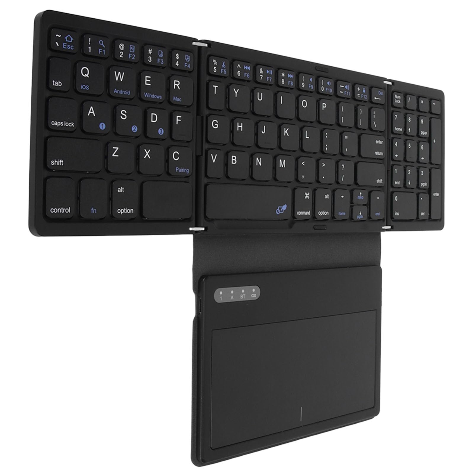 CHICIRIS Tastiera Pieghevole Universale con Touchpad, Tastiera a Bassa Latenza 5.1 per IOS