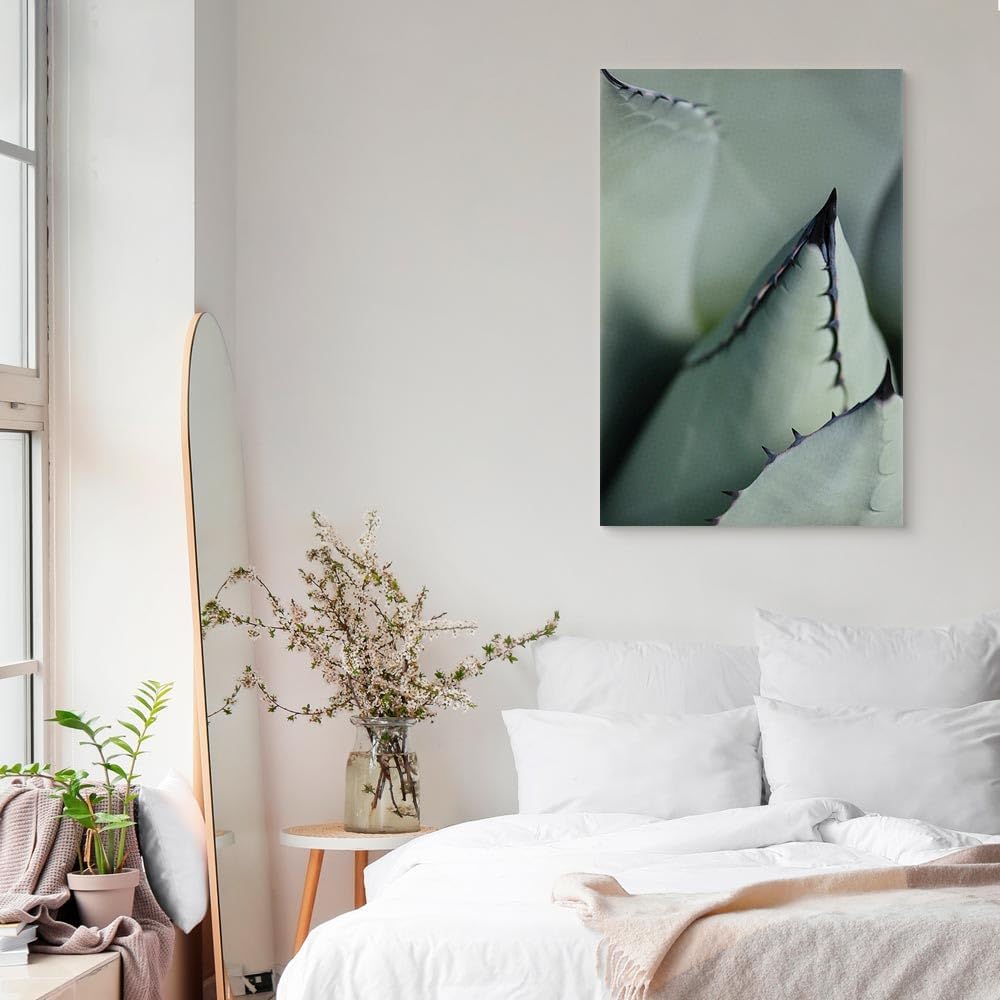 artgeist Acoustic Canvas Wall Art Print Cactus 24x35 in - 1pcs Picture with Acoustic Foam Sound Print Artwork Room Acoustics Soundproofing b-B-0368-b-a