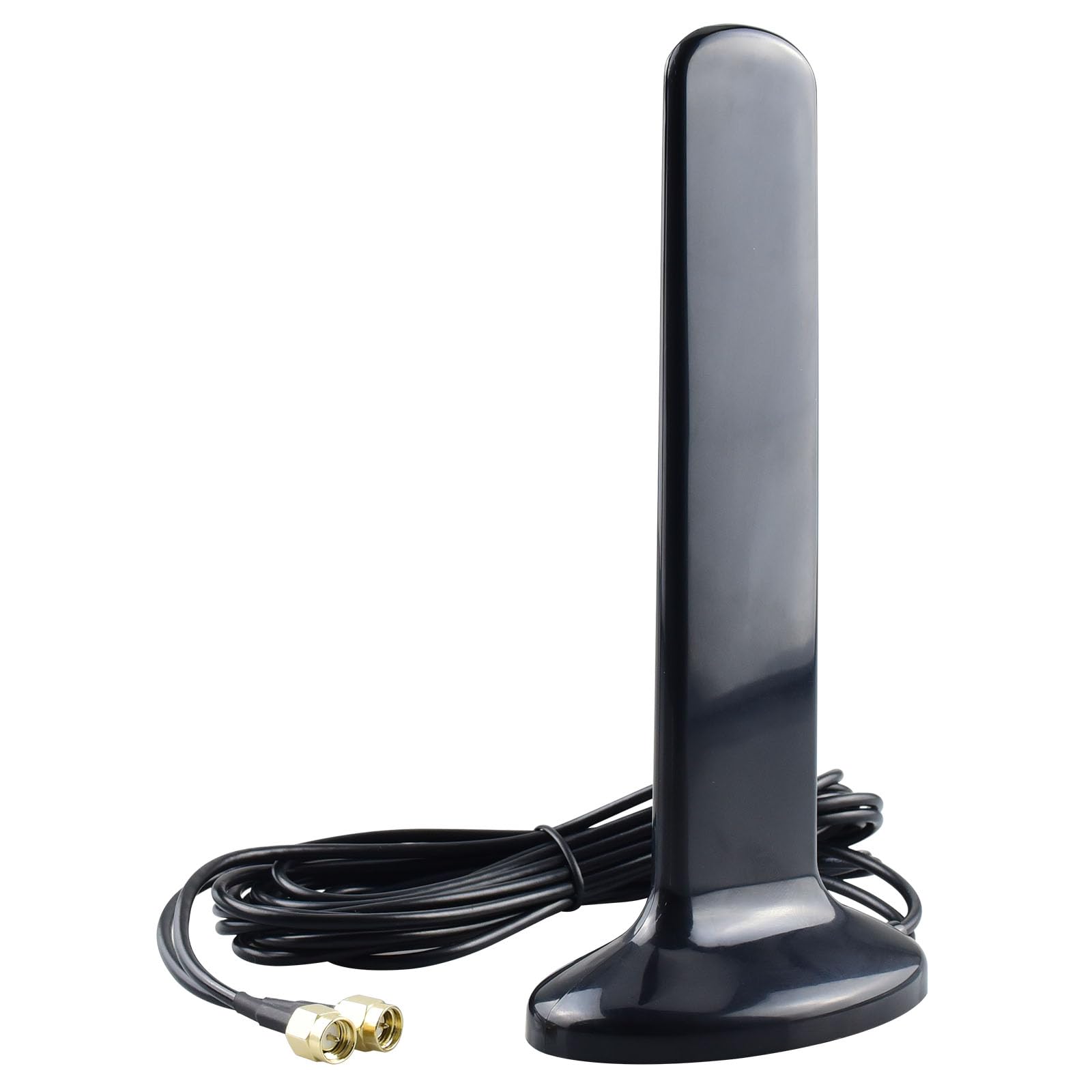 YOTENKO 2X2 MIMO 3G/4G/LTE/5G Universal Wide Band Antenna 12dBi Dual SMA Male Connectors Cable(2M/6.56FT) Weak Magnetic Base 700-5900MHz Omni-Directional Paddle Antenna