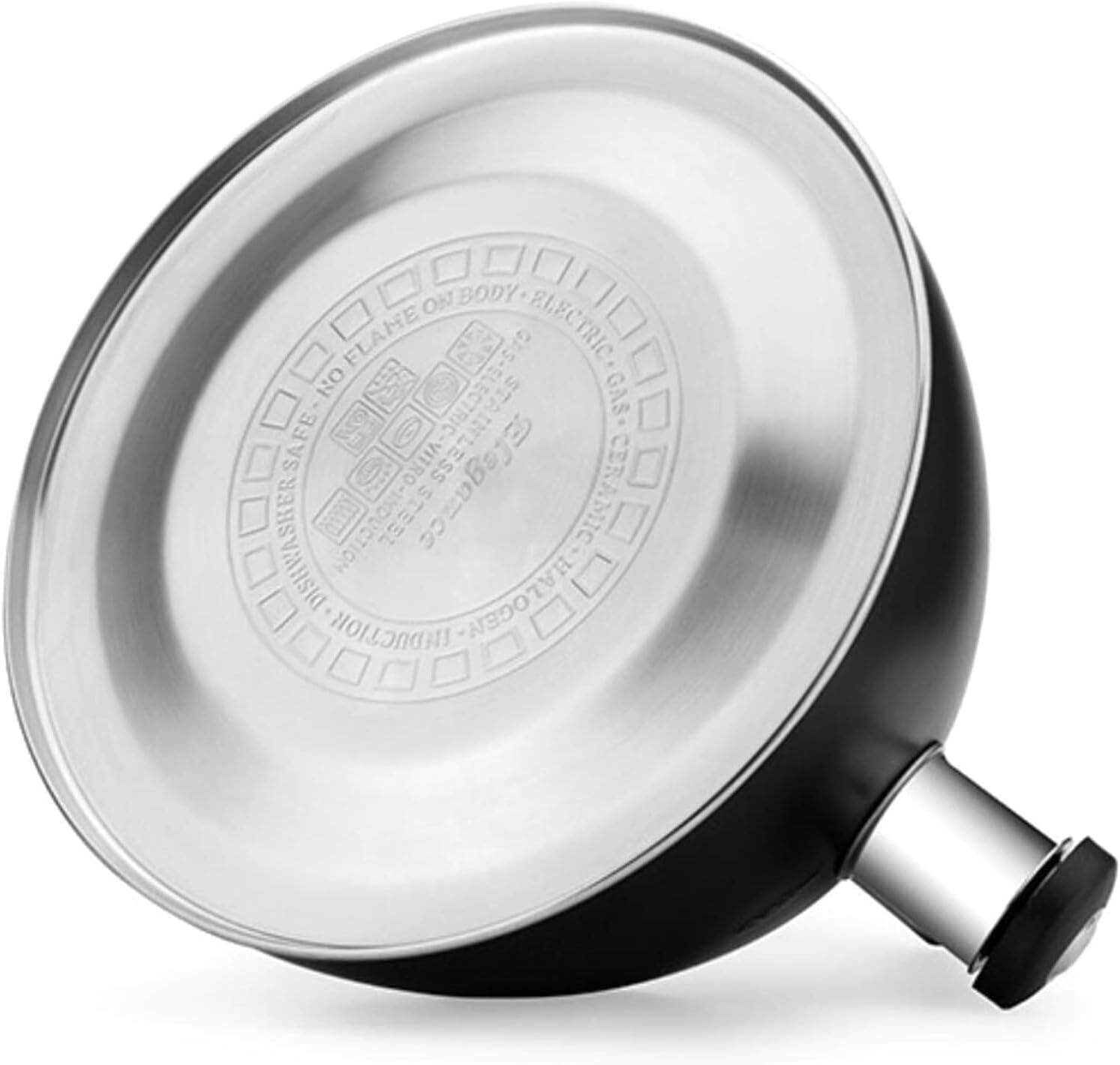 Black kettle, Tea Kettle Stovetop, Whistling Tea Pot with Thermometer Stainless Steel Teapot for All Stove Tops Gas Stove Induction Cooker