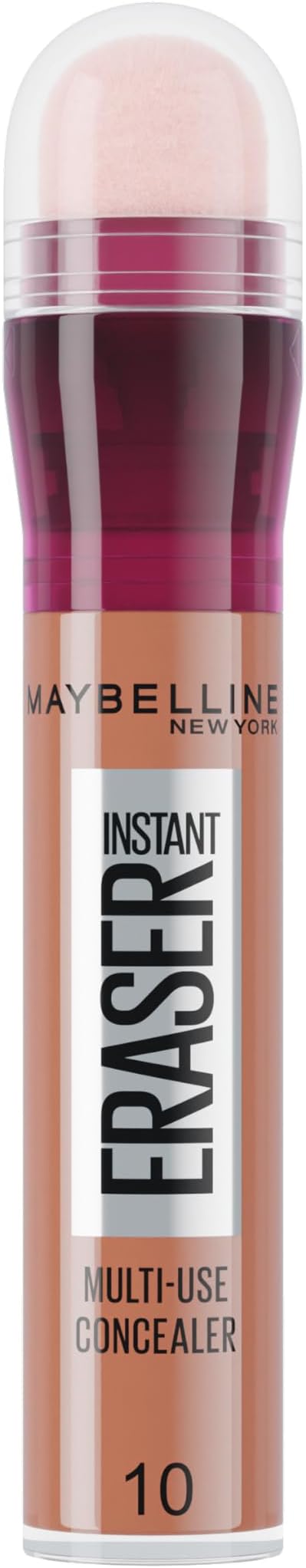 Maybelline Instant Anti-Age Eraser Eye Concealer for Face, Dark Circles, Blemish & Fine Lines Concealer, Full Coverage, Dermatologist Tested, Suitable for Sensitive Skin, Shade: 10 Caramel