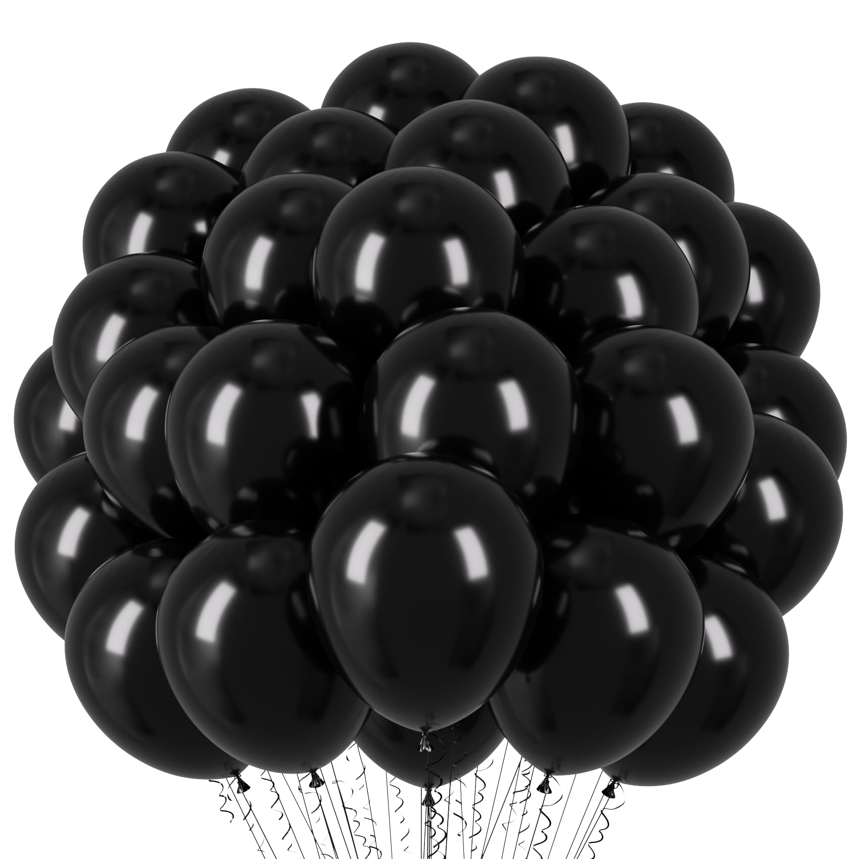 Amazon.com: Voircoloria Black Balloons, 66pack 12inch Black Latex Party ...