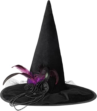 SULOLI Halloween Witch Hat Witches Hat Wizard Costume for Halloween Cosplay Party