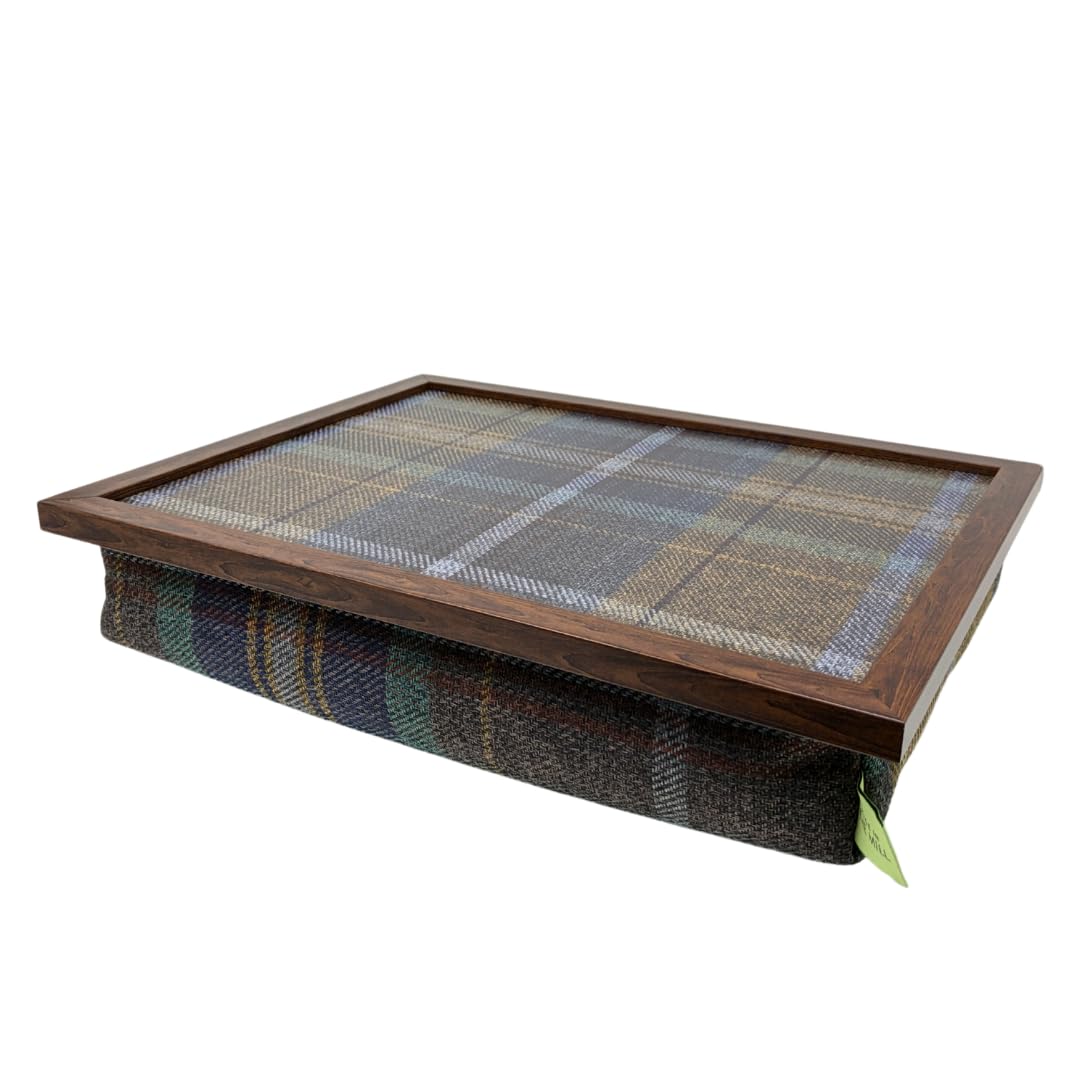 Easier To Brown Made In The Mill Luxury Lap Tray With Bean Bag Base - Bedlington Tweed
