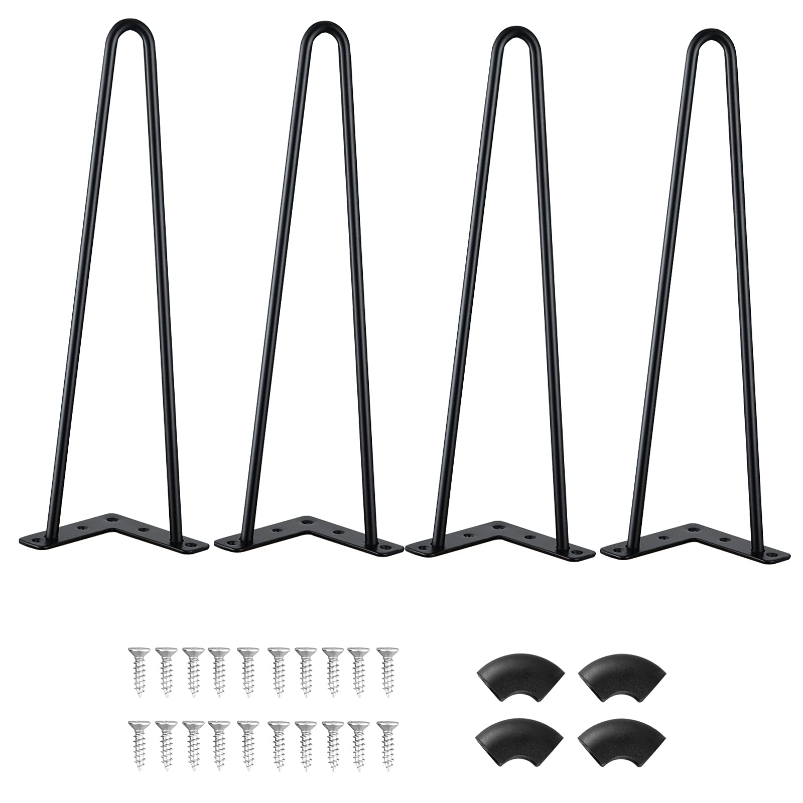 LCSDLHLSY Hairpin Legs 16 Inch,Furniture Legs,Apply Tobench, Chair，Coffee Table，Metal Home DIY Projects for TV Stand, Sofa, Cabinet, etc with Floor Protectors, Black 4PCS Set.. (B098N41WSV) Amazon Price History, Amazon Price Tracker