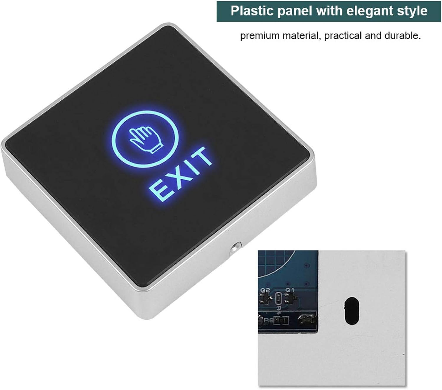 Sonew Door Touch Exit Release Button with text 'Plastic panel with elegant style'