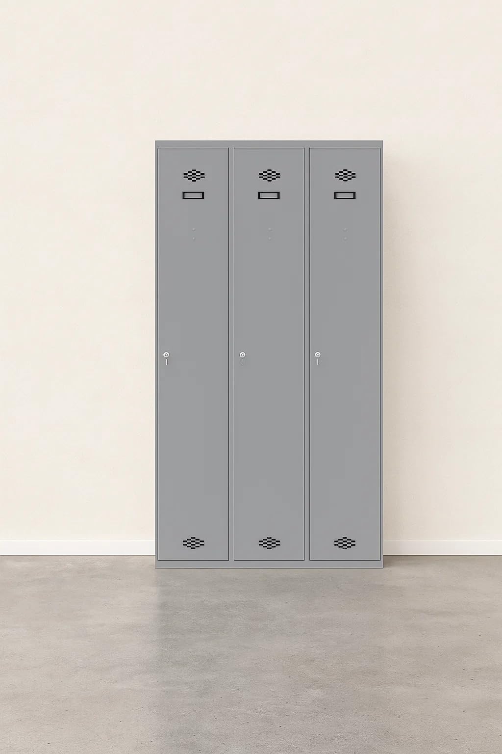Spacio Taquilla Metalica 180cm, Taquillas Vestuario, Armario Metalico con hasta 8 Compartimento y 8 Puertas con Cerradura, Armarios Archivadores para Oficinas, Gris Ral 7035 (1 Cuerpo con 1 Puerta)