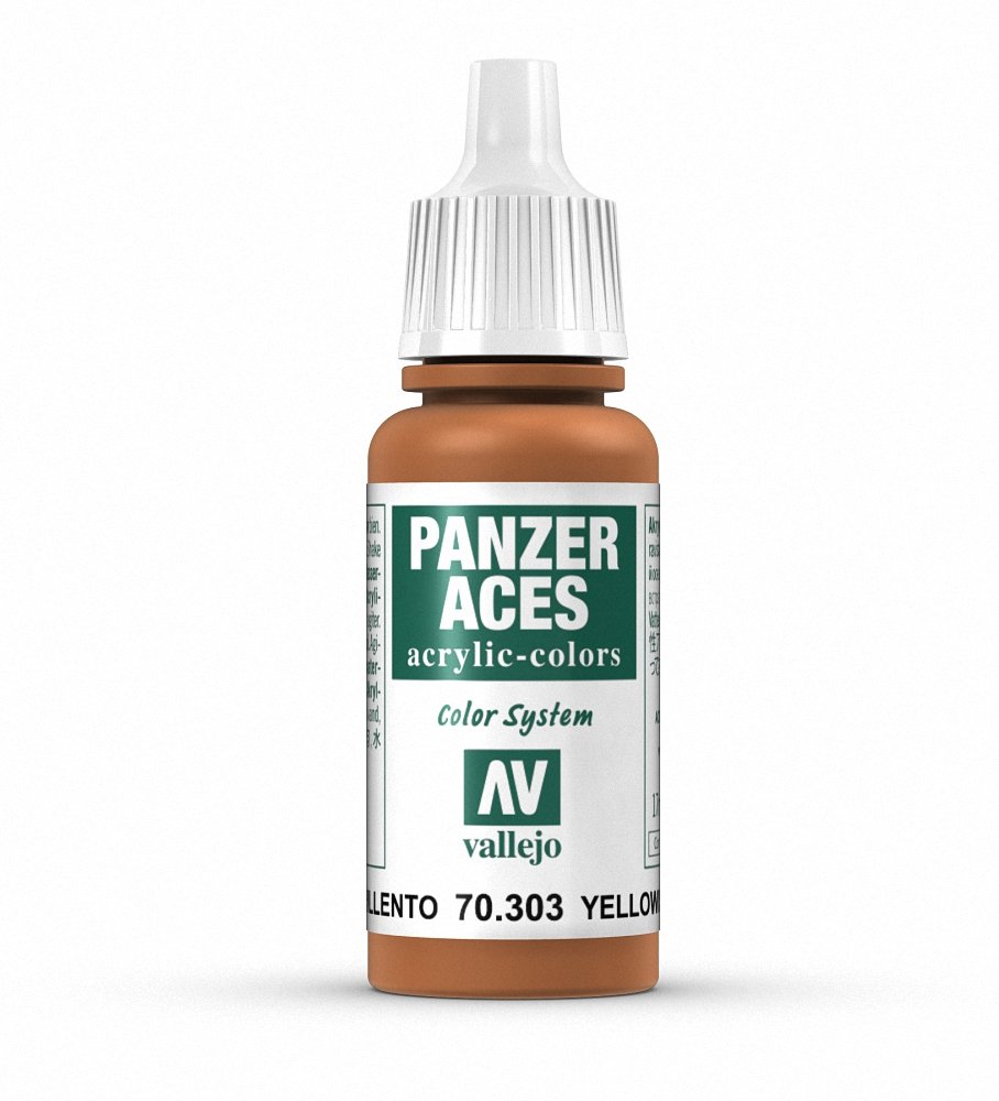 Vallejo Panzer Aces 17 ml Acrylic Paint - Yellowish Rust