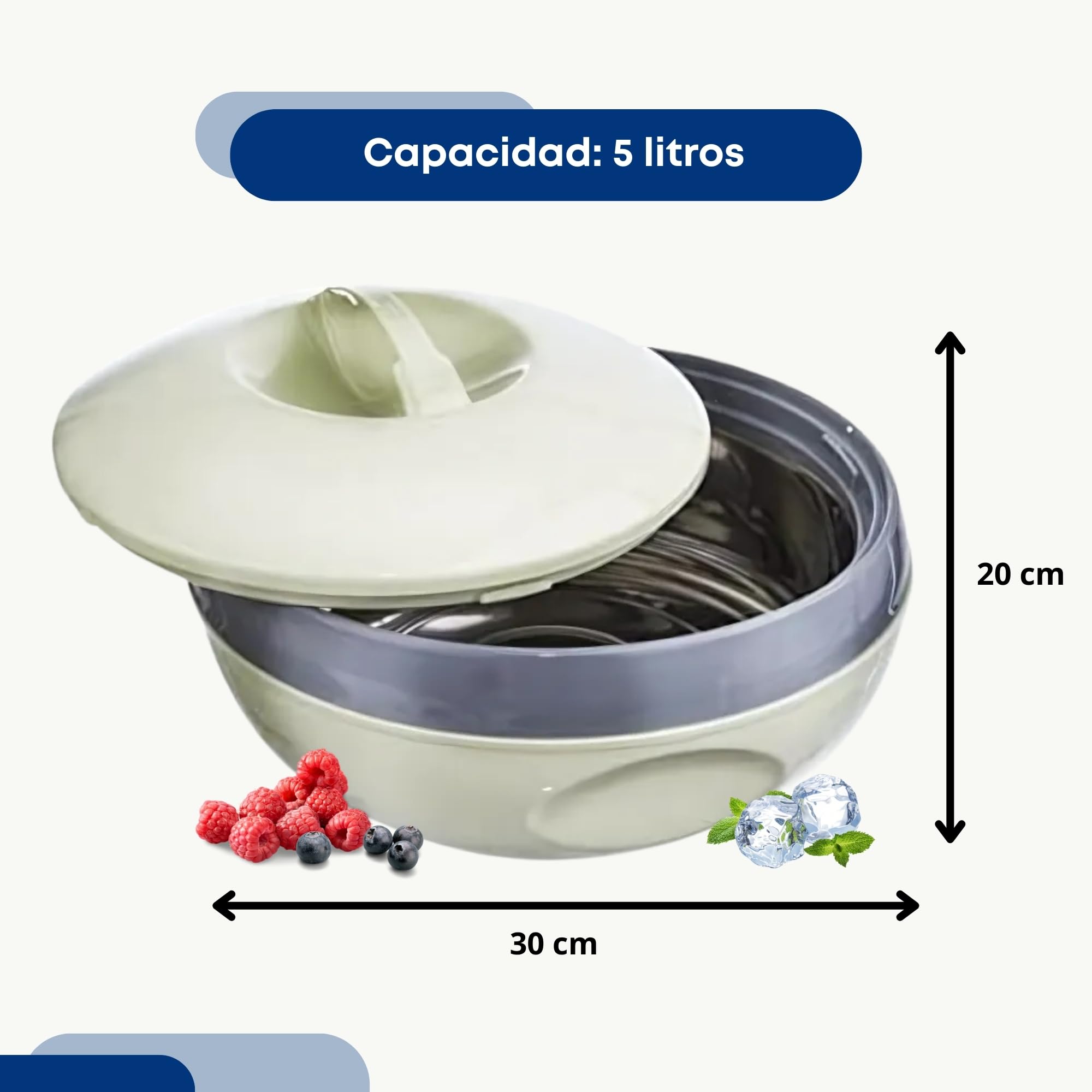 Orion Group - Recipiente térmico - VENUS 5 litros - Termo para almuerzo - Cuenco aislante - Sopera térmico