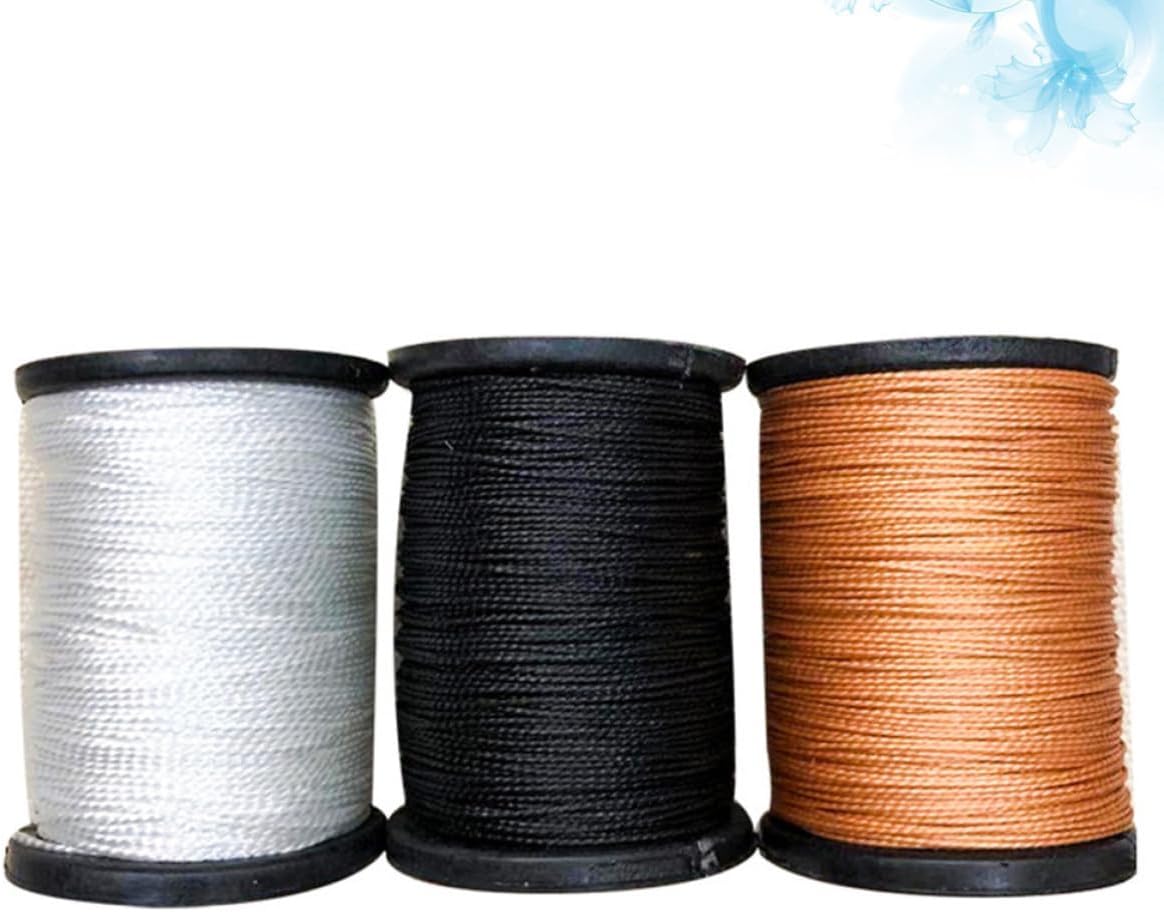 Kichvoe 3 Rolls Cobbler Thread Wax String for Hand and Machine Quilting, Convenient to Organize and Use, Sewing Thread for Drapery and Fishing Line Projects