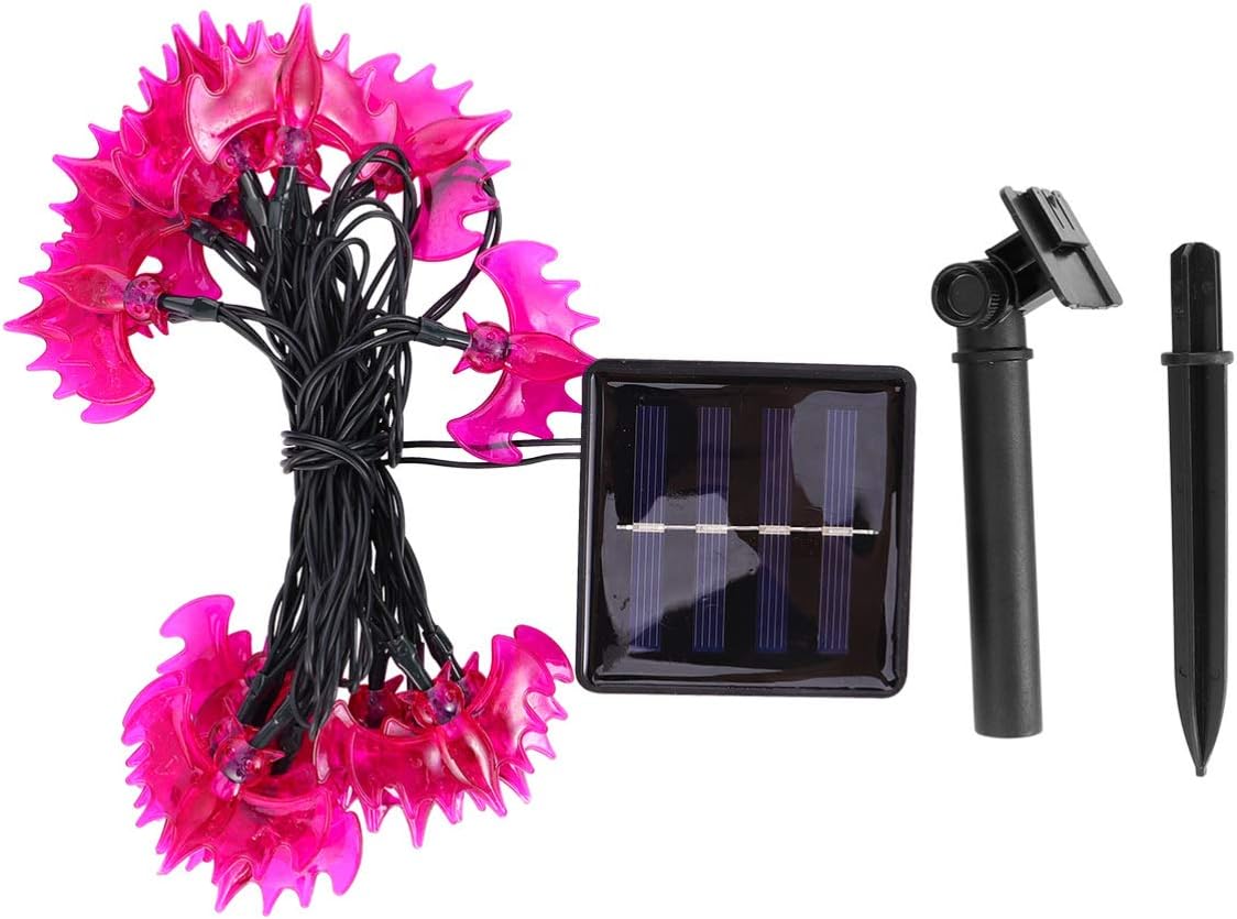 GHiycotdl Night Light,Halloween Bat String Lights Waterproof Solar Fairy Lights with Solar Panel LED Garland Banner Lights for Halloween Garden Yard Outdoor Decoration (5m)