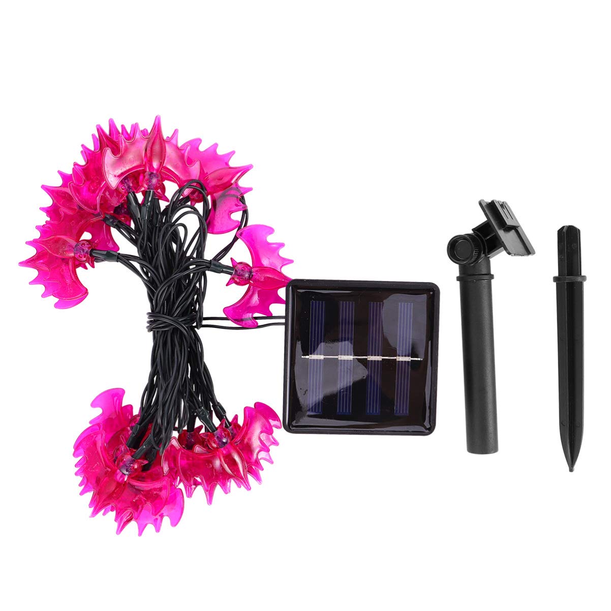 GHiycotdl Night Light,Halloween Bat String Lights Waterproof Solar Fairy Lights with Solar Panel LED Garland Banner Lights for Halloween Garden Yard Outdoor Decoration (5m)