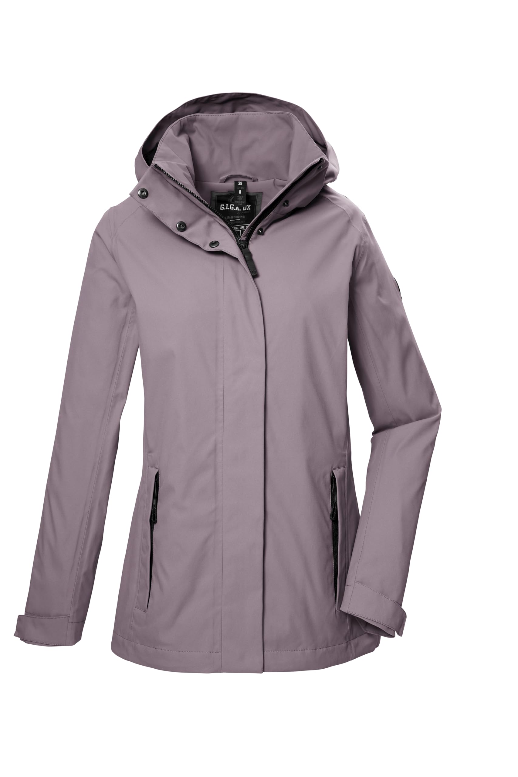 G.I.G.A. DX dames Functionele waterdichte jas/buitenjas met afritsbare capuchon GS 53 WMN JCKT, light aquaverde, 40, 42839-000