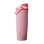 Owala FreeSip Sway Insulated Stainless Steel Water Bottle with Two-Way Spout, Built-In Straw and Bucket Handle, Made for Travel, School, and Sports, 30oz, BPA Free, Leak Proof, Pink Angel Food Cake