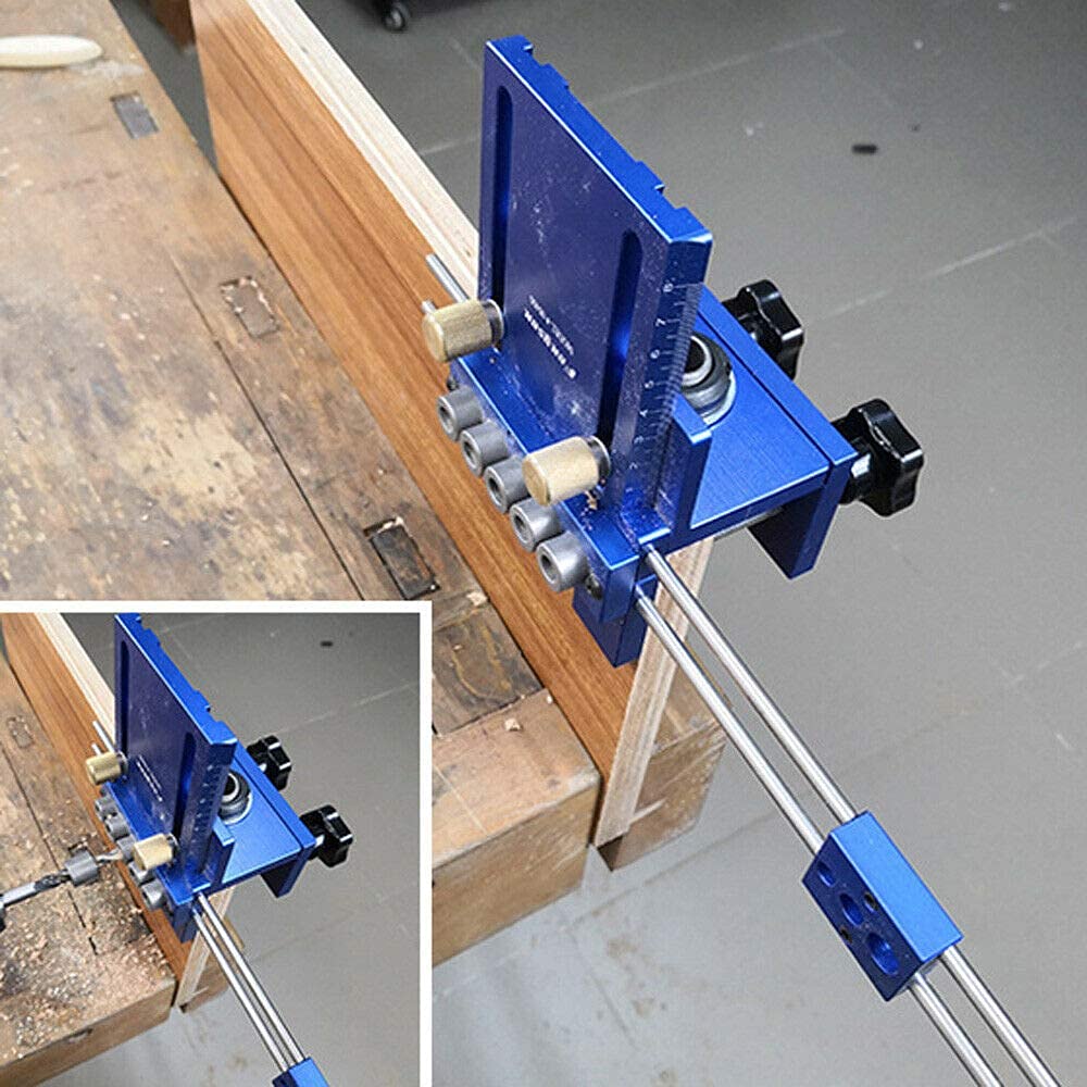 Dübelvorrichtungs-Set, Holzbearbeitungsdübel Bohrposition Hülsen Loch DIY Kit 6/8/10/15 mm, 28 Stück