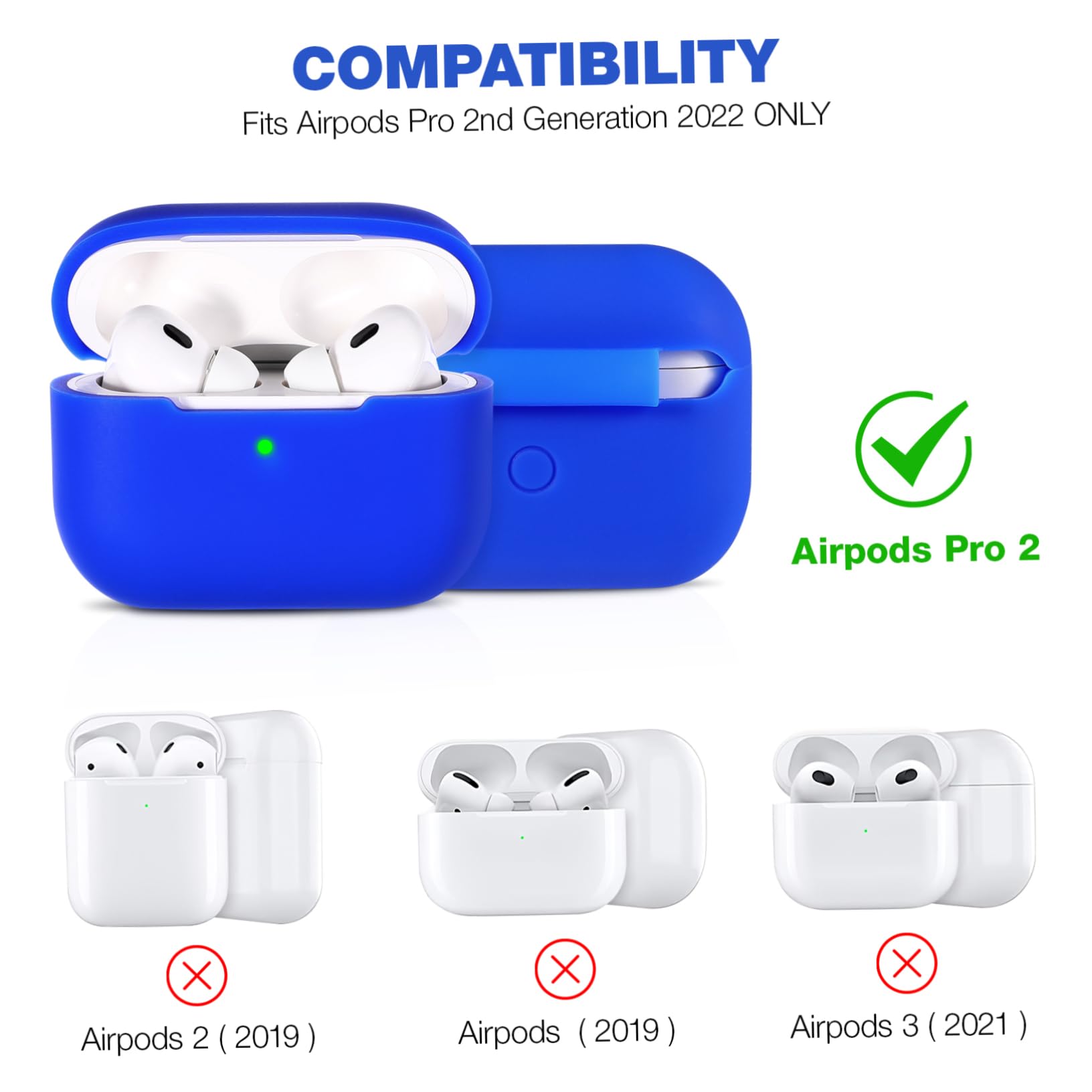 BESTonZON 5 Piezas Auriculares inalámbricos+ Cordón magnético para Auriculares Estuches para Auriculares con cordón Cadena de cordón de Auriculares Moda Caja de Auriculares Colocar Acollador
