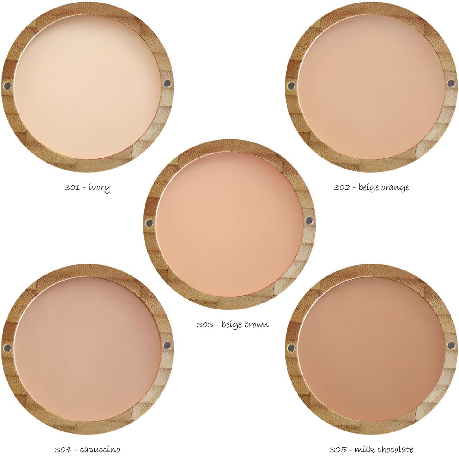 Zao Makeup Compact Pressed Powder Foundation Blendable Face Makeup Long Lasting Portable Full Coverage with Macadamia Oil & Cocoa Butter Lightweight Airbrushing for Pores & Imperfections 9g (302)