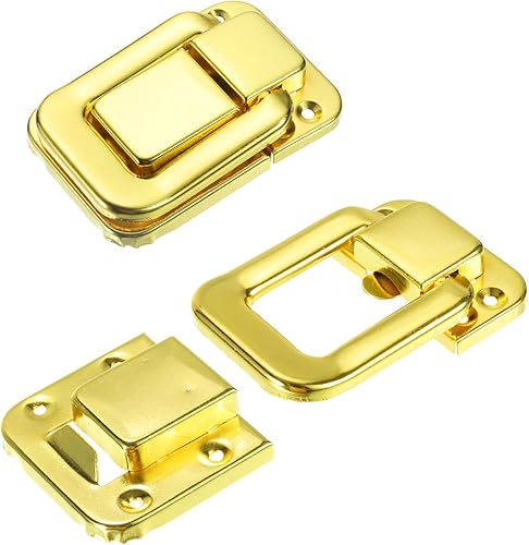 Miniatura 9 de uxcell 2 cerraduras de cierre de palanca, 1.89 x 1.26 pulgadas (largo x ancho), cierre de cerrojo de hierro para joyero, caja de herramientas de