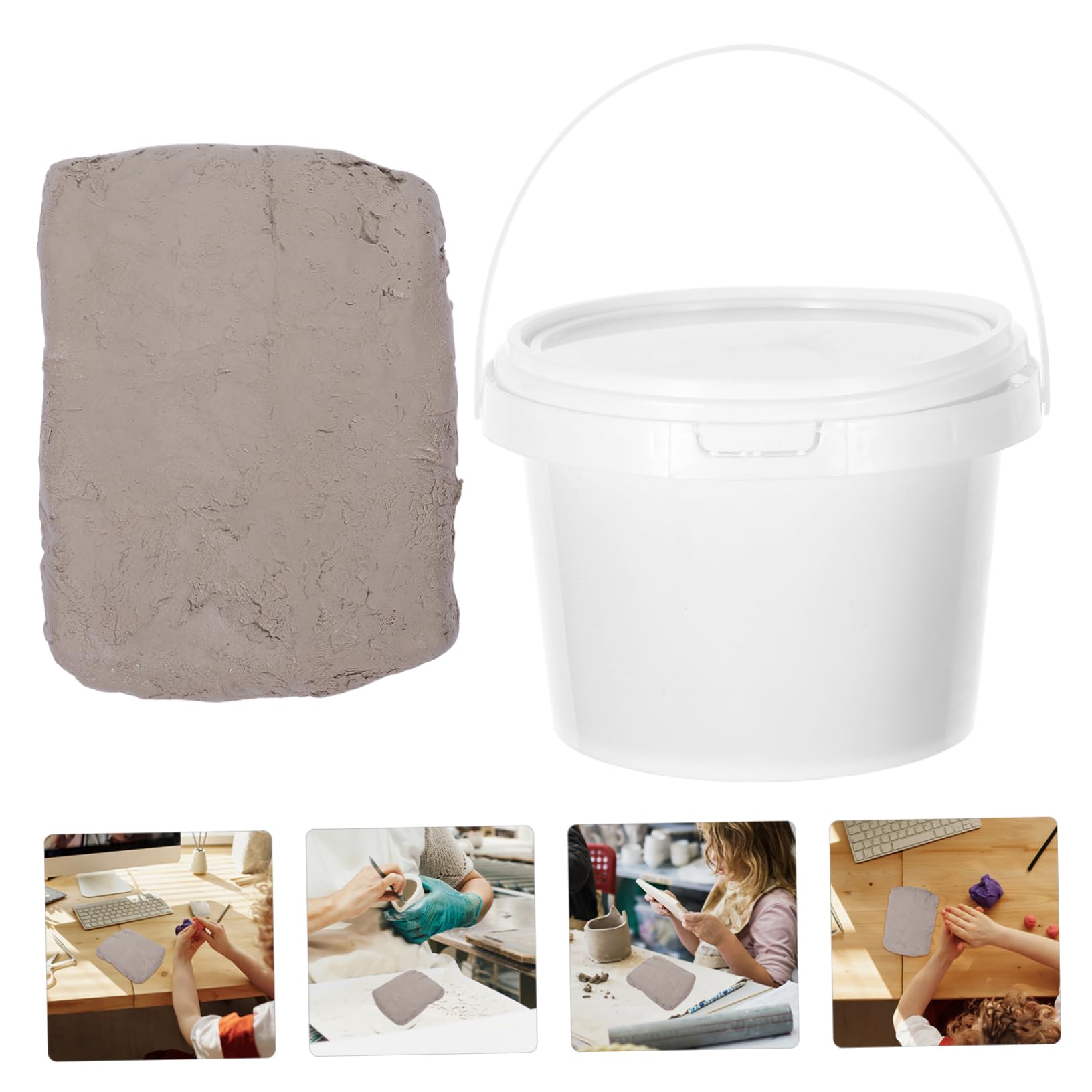 DOITOOL Arcilla de Secado al Aire Arcilla de Moldeo para Esculpir Cubo de Modelar de Secado al Aire para Proyectos de Arte Escolar y Manualidades