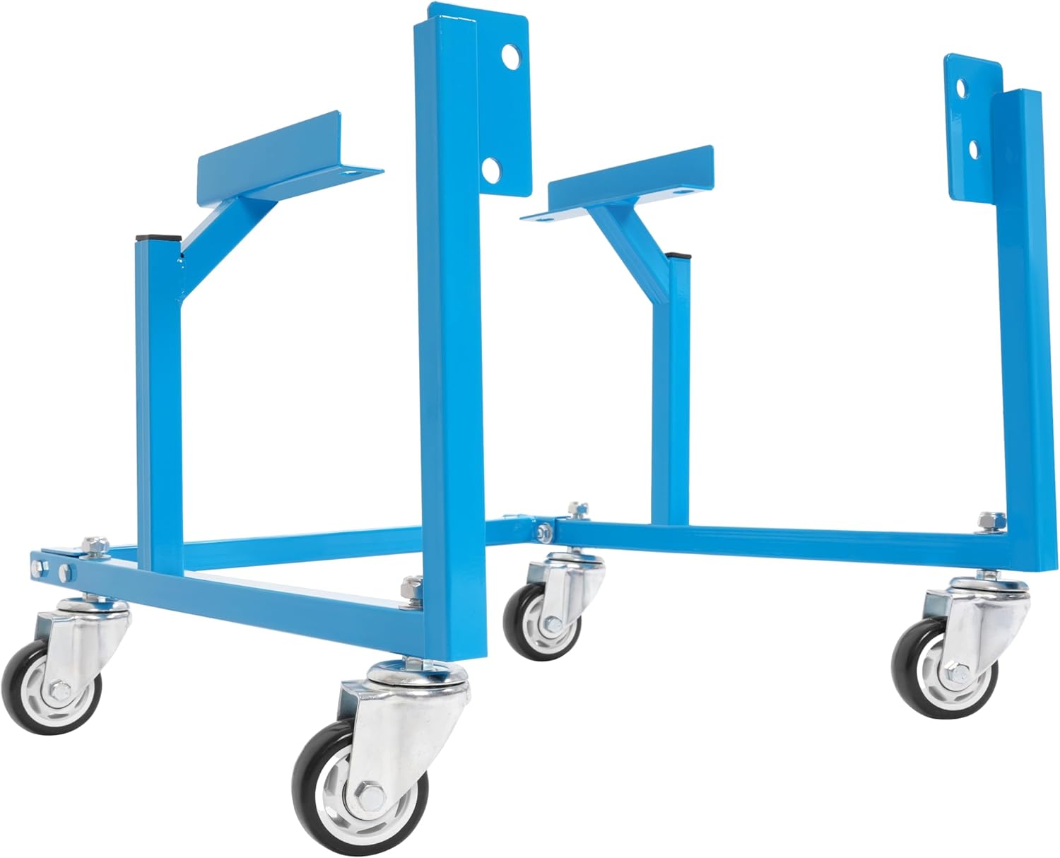 HECASA Engine Cradle Stand Compatible with Ford Small Block w/Wheels Easy Movement 1000 Pounds Capacity Steel Powder Coated Light Blue