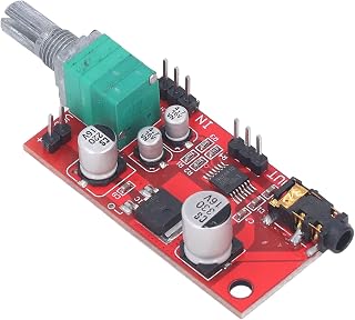 Earphone Preamplifier Module, DC 3-12V Single Cell Power Supply Mini Headphone Amplifier Board Easy to Install MAX4410 for DIY Audio Device