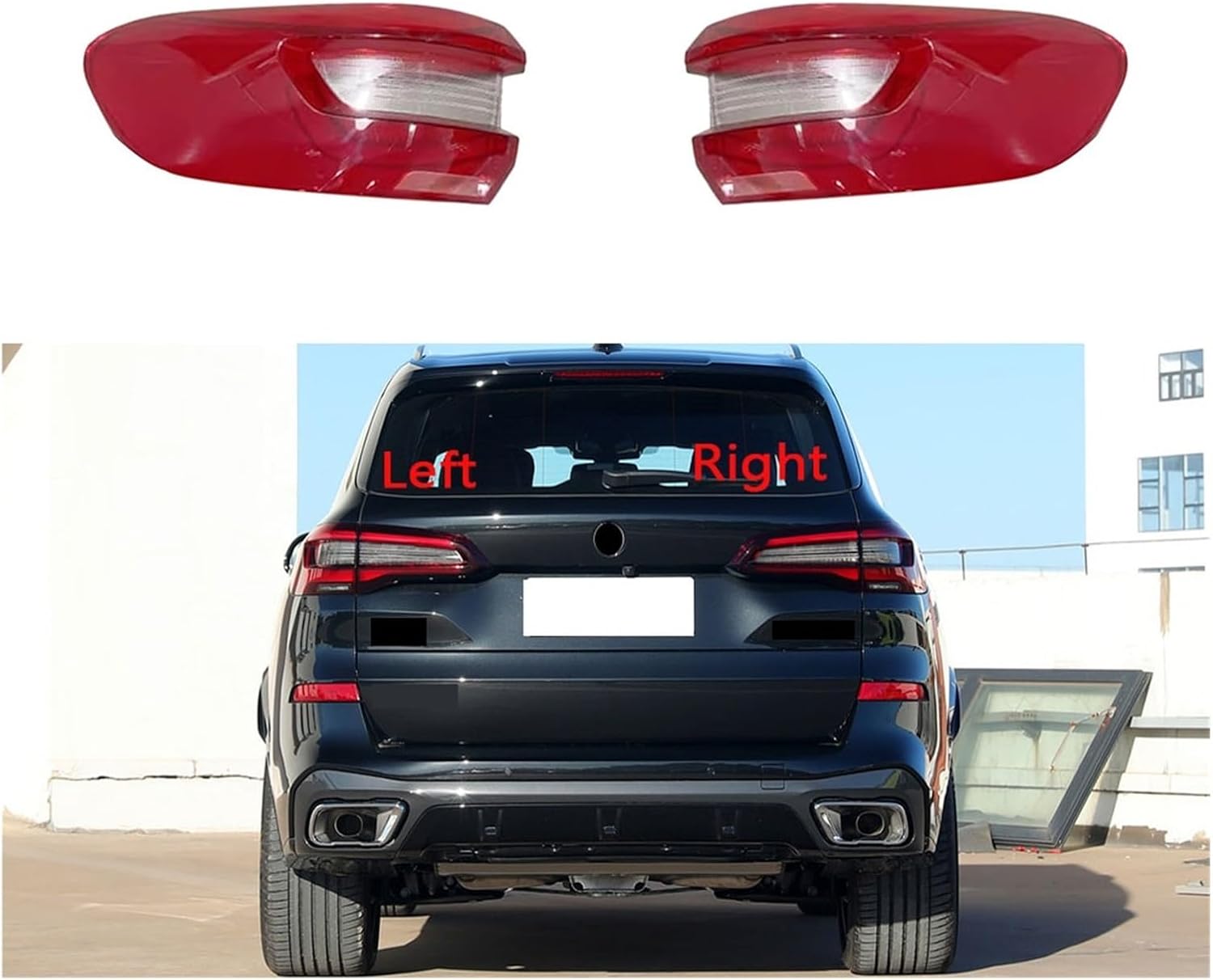 Tail Lamp Case Taillamp Lampcover Compatible with BMW X5 G05 2019-2022 Car Rear Lens Caps Taillight Cover Auto Light Lampshade Shell(Outside Left)