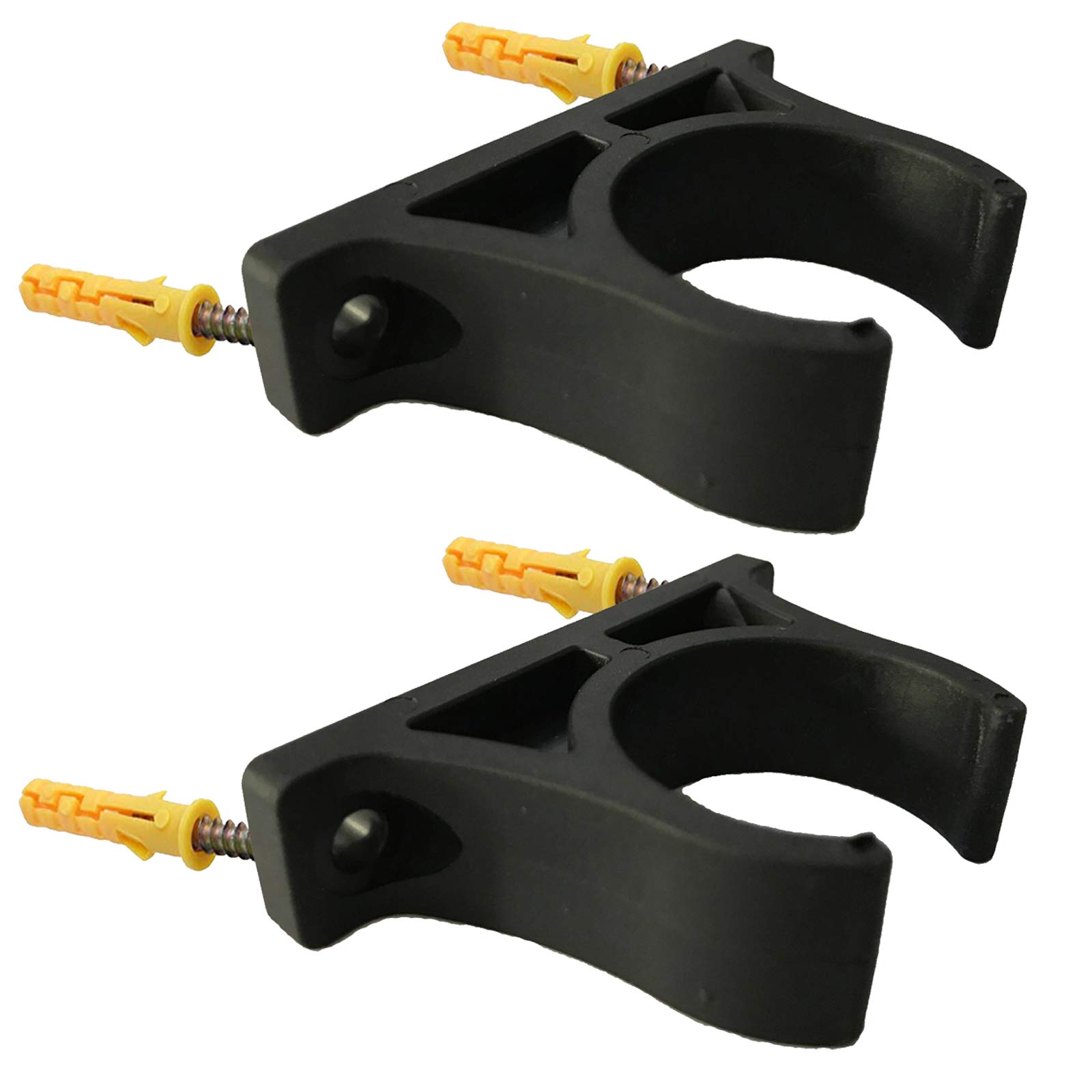 Pmsanzay 2/PK Universal Vertical Baseball Bat Softball Bat Display Wall Mount Wall Rack Wall Holder - Hold 2 bat - Easy to Install - Hardware Included - No Bat