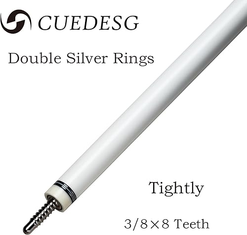 Miniatura 6 de CUEDESG Palo de taco de piscina de fibra de carbono de 0413in0465in0492in palo de piscina de baja desviación palo de taco profesional con estuche