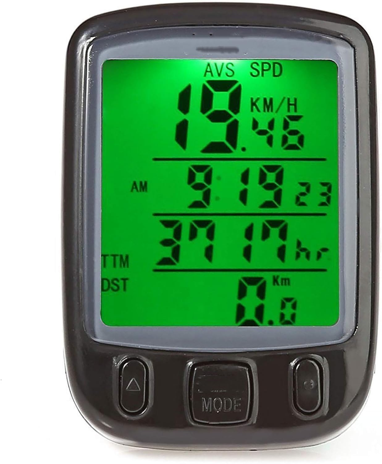 Wired Bicycle Computer with LCD Display, Multifunction Bike Speedometer, Odometer, Pedometer, and Stopwatch for Turbo Trainer – Waterproof with Speed and RPM Sensor for Accurate Cycling Tracking