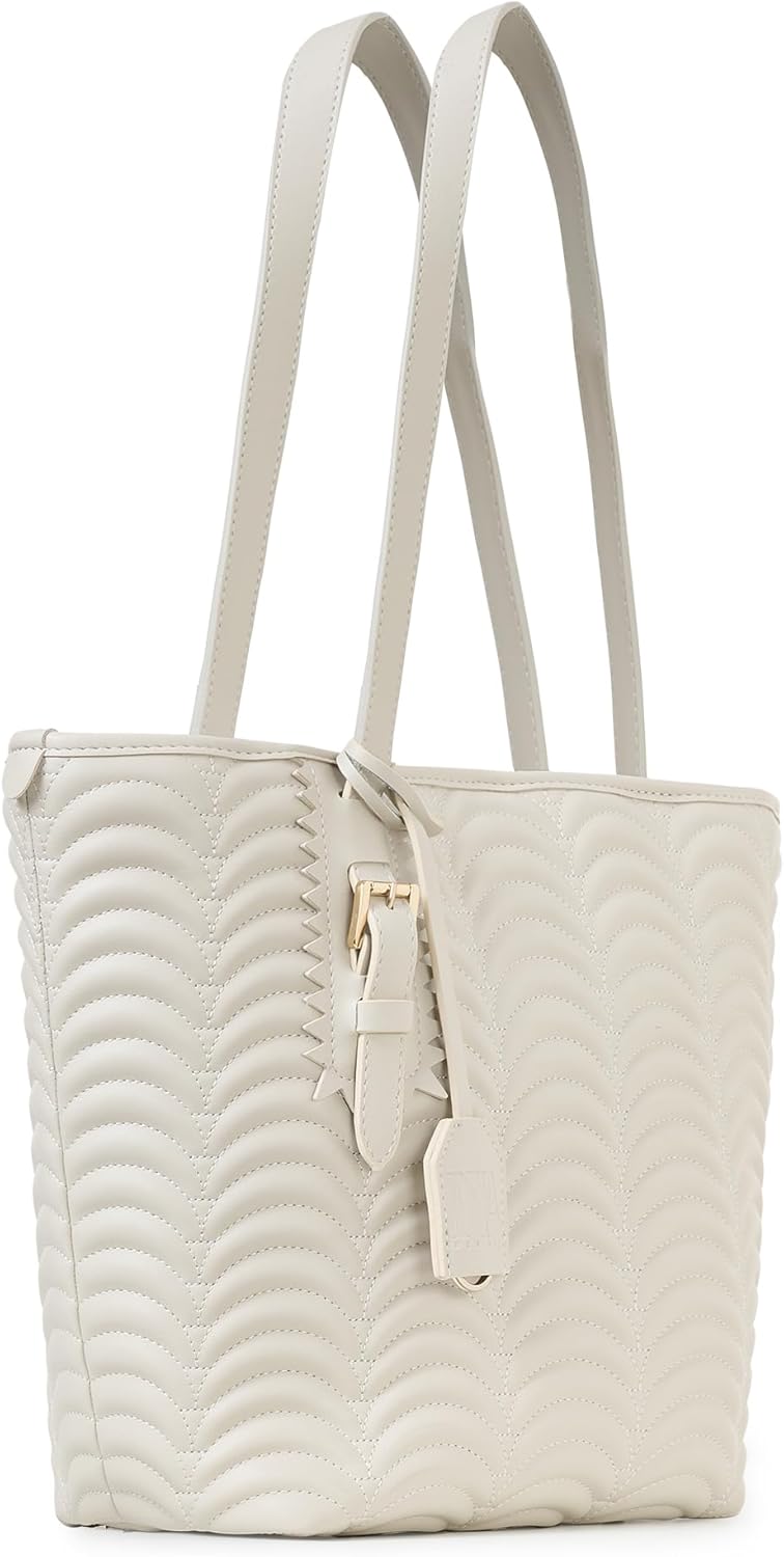 TOTE N°1 Large Structured Tote – Vegan Leather Shoulder Bag for Laptop and Office