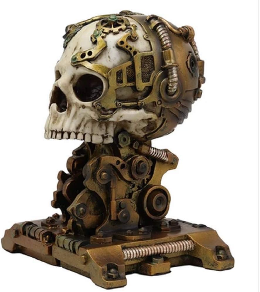 Pacific Trading Steampunk Skull Bookend