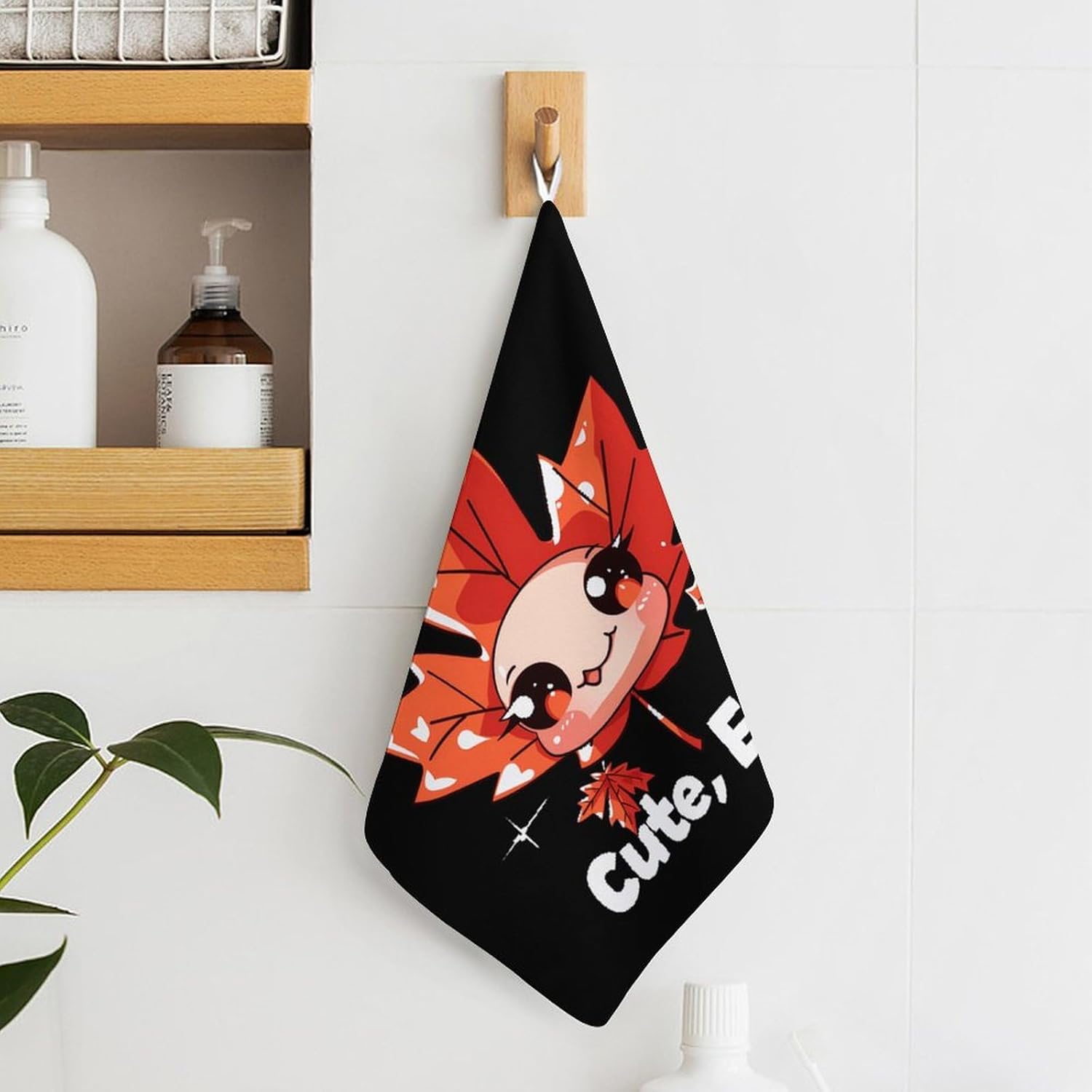 Eh Canadian Flag Maple Leaf Hand Towels for Bathroom Kitchen Towels Small Towel Handkerchiefs with Hanging Loop 4PCS