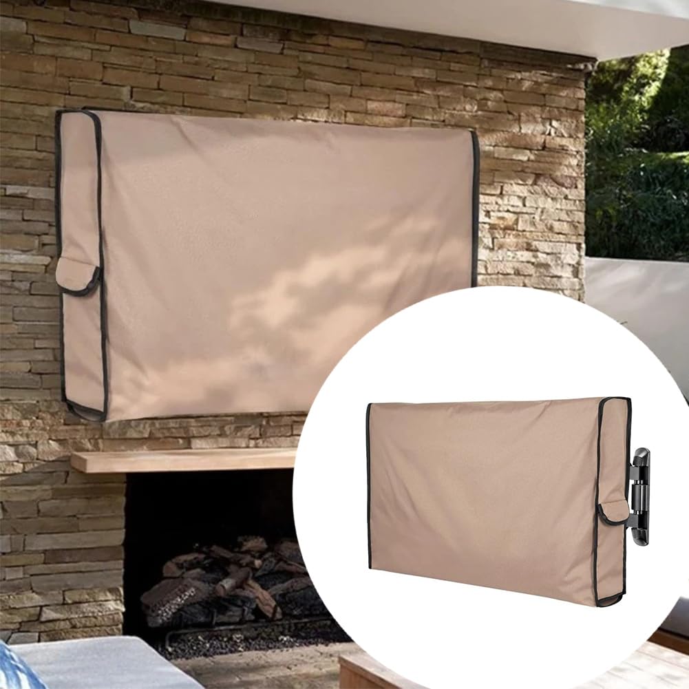 Funda Tv Exterior Outdoor TV Cover, Weatherproof Waterproof Dustproof Protective For On Patio Balcony Garden Flat Screen Televisions Protector Tv Exterior(106.68x12.7x66.04cm)