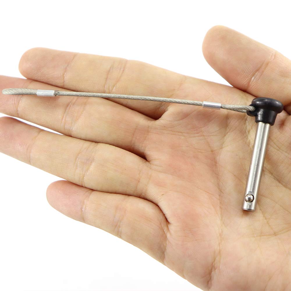 NRC&XRC Acciaio Bimini top Dia 3/16" Tirare perni Lunghezza 3,8 cm, Lunghezza Usabile 1", Bimini Top Pin, Marine Hardware Bimini Top Pin, Marine Hardware 6 Pack
