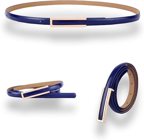 Miniatura 4 de Cinturón de mujer Moda Elegante Vestido Flaco Charol Cinturones Cintura Cinturón Cinturón Cinturón Aleación Hebilla Oro