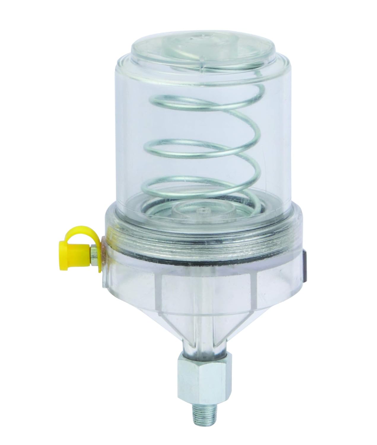 PROLUBE 6 oz Automatic Grease Feeder for Bearings, Constant 1-2 PSI Spring System, Clear Dome Visual Inspection, 1/8" NPT, 3 Springs Included, Reusable (47722)