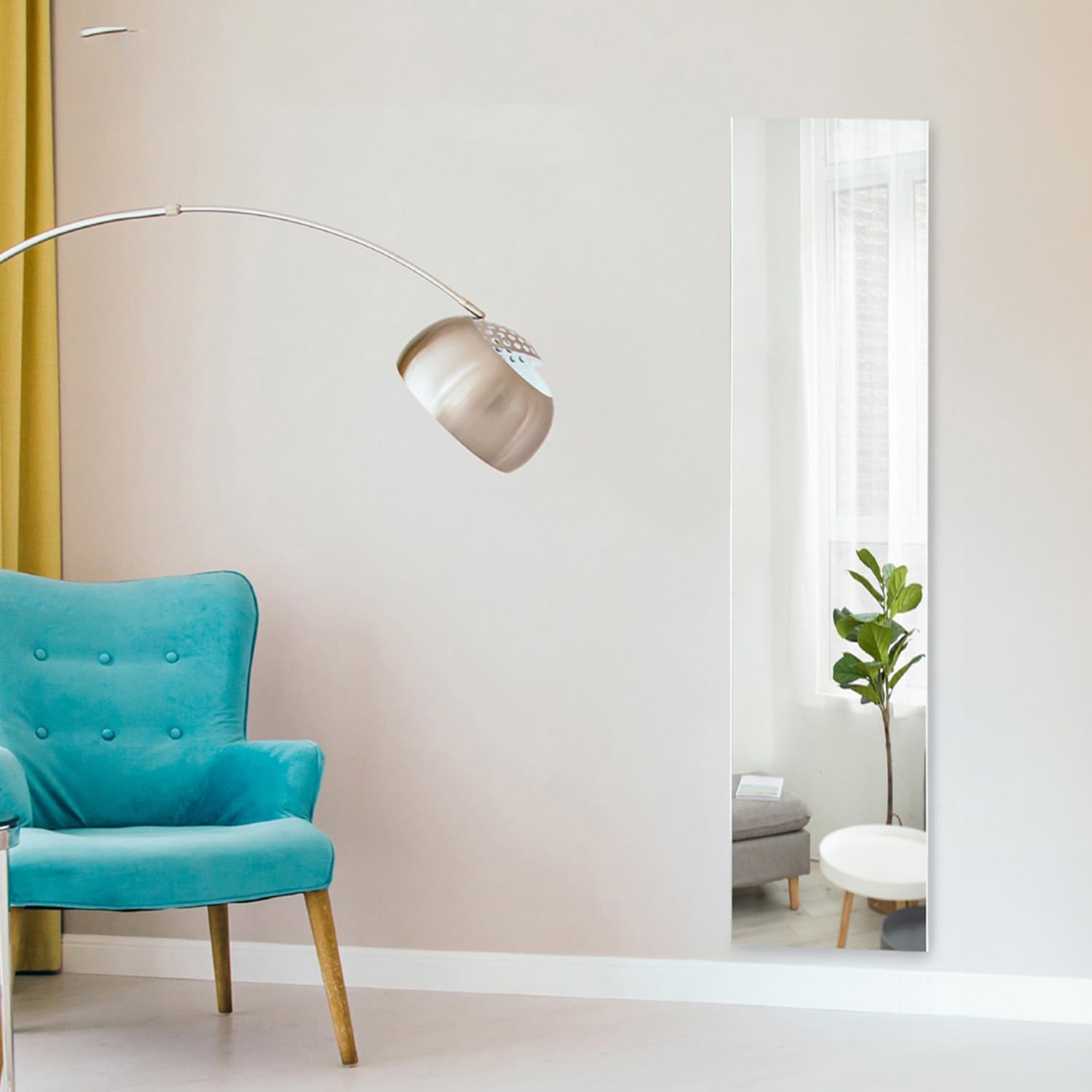 割れない鏡 全身姿見 軽量 安全 W40×H120cm シルバー 全身鏡 大きいの