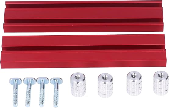 Woodworking Planing Stop Bench Dog Positioning Clamp Tool Set Kit, Aluminum Alloy Workbench Stop Clamp, Planing Stop for Engraving Machine and Electric Circular 15.8mm