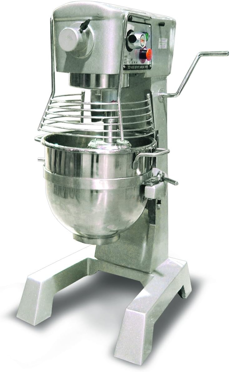 Omcan 20442 commercial 30qt GENERAL PURPOSE Mixer with Guard 3 attachments ETL
