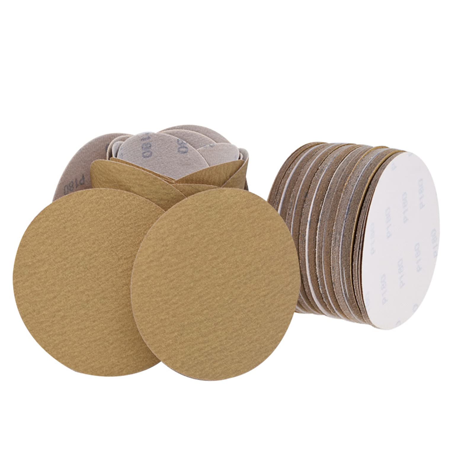 mitoharet 6 Inch Sanding Disc Sandpaper 100 PCS PSA Sticky Back 180 Grits