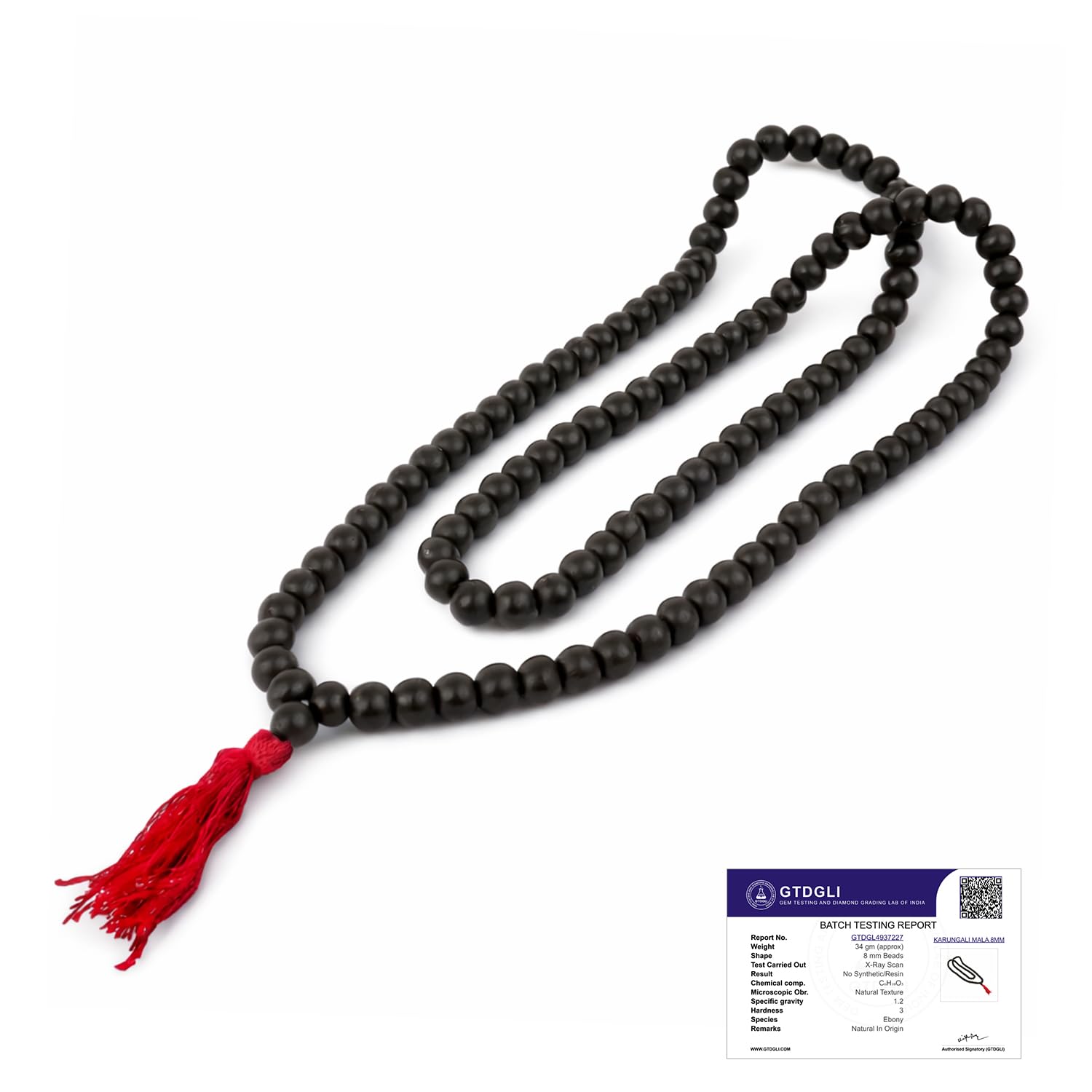 Astrotalk Karungali Mala | Certified 108 Ebony Wood Beads | Lord Murugan Blessings & Mangal Dosha Protection | Spiritual Necklace for Peace, Power & Prosperity | Astrology Mala for Men & Women-image-3