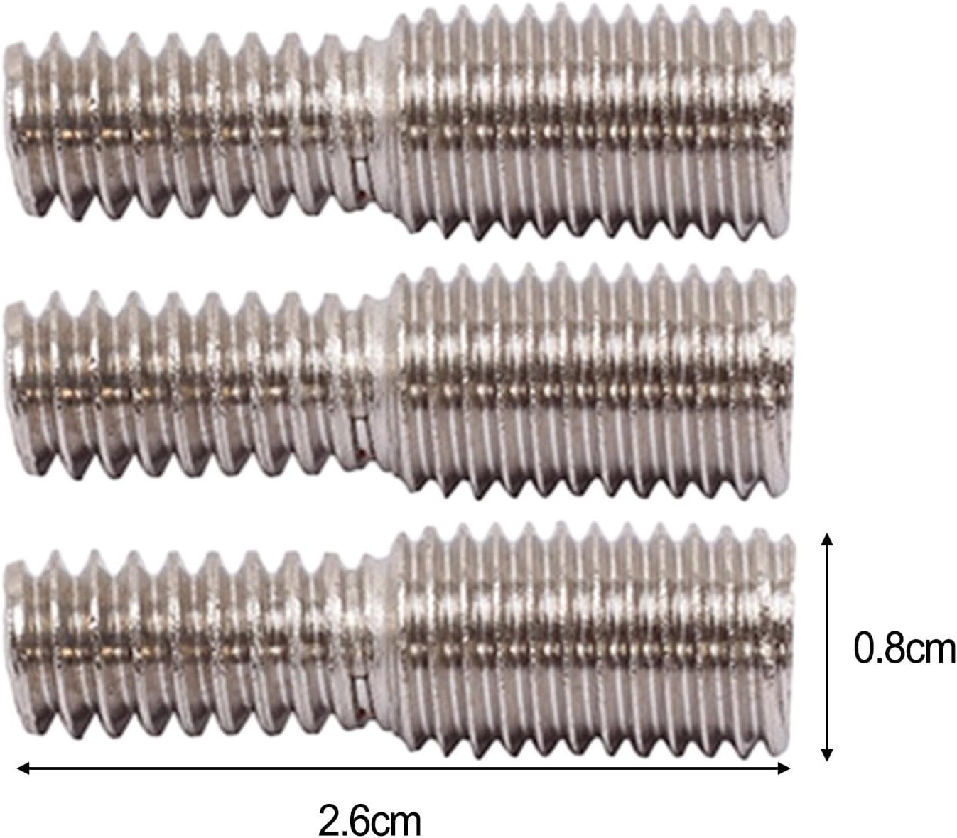 1/4-20 to 5/16-24 Screw Adapter Set, Metal Thread Converter for Bow Shock Absorber, 3 Pack