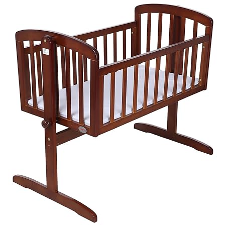 walnut baby cradle