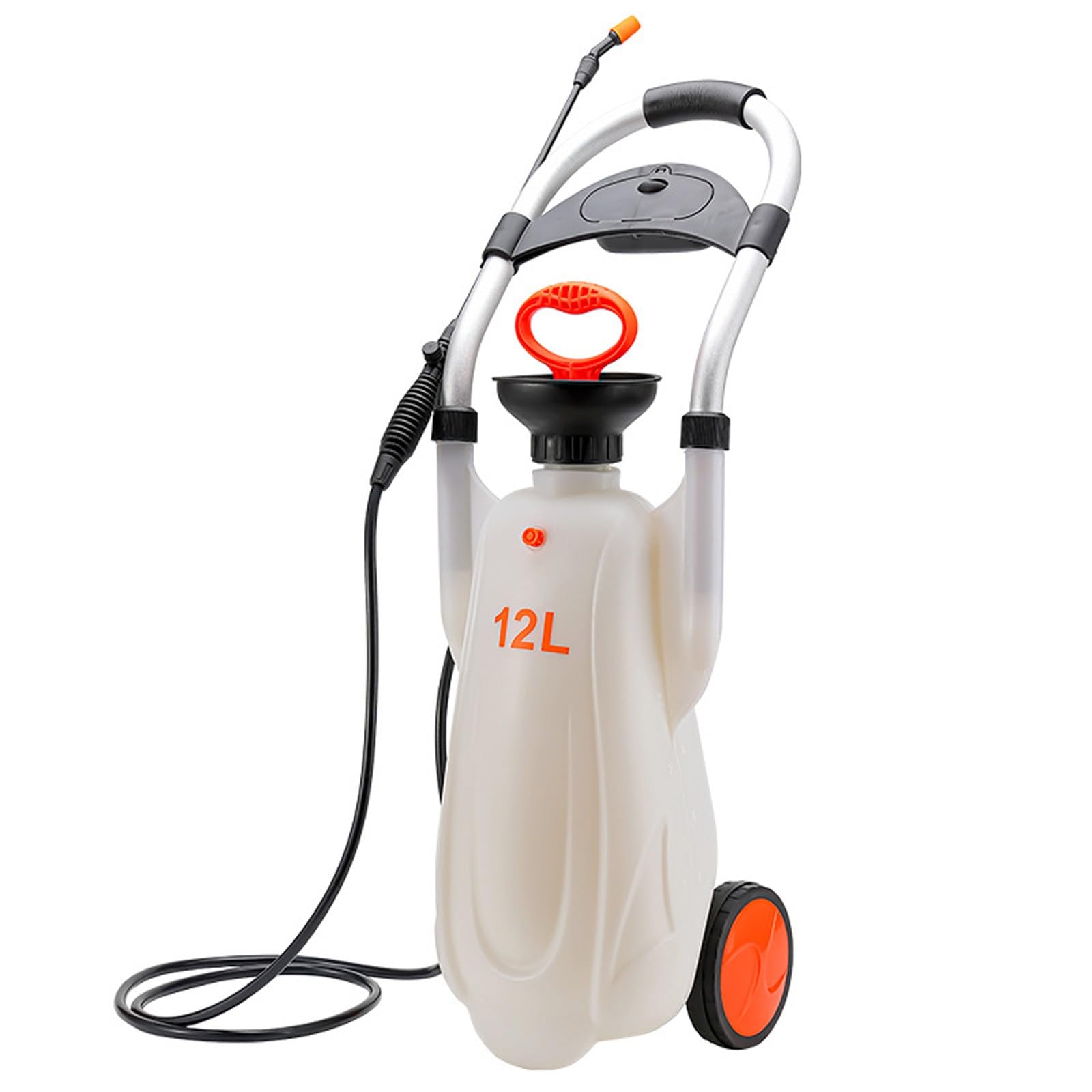 Pulvérisateur de jardin désherbant pompe compression roues 12L